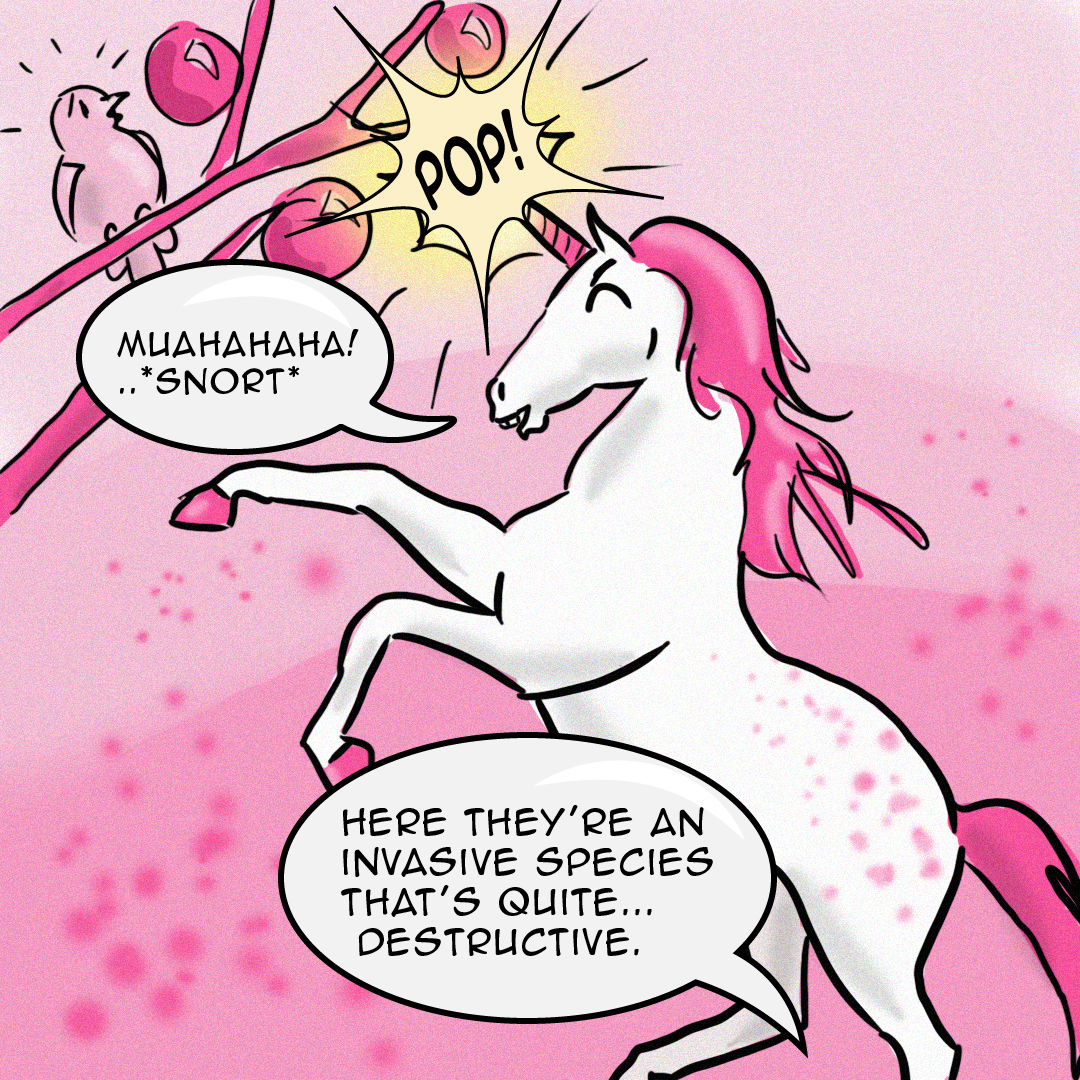 It turns out in the bubblegum world unicorns are really bad because they pop all the bubbles!!