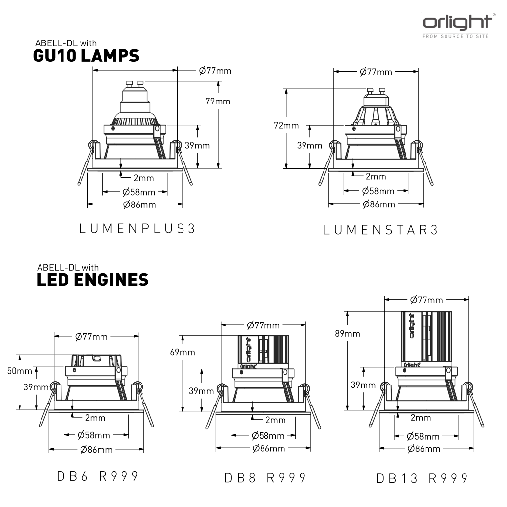technical drawing of a lighting fixture